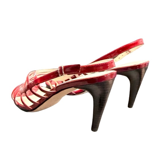 Via Spiga Red Strappy Heels - Picture 4 of 7